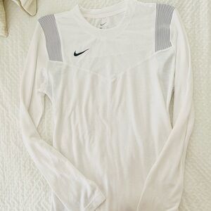Nike White and black Long Sleeve Jersey